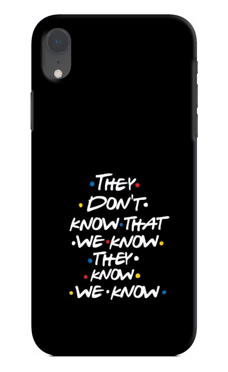 FRIENDS Dialogue iPhone XR Back Cover, Hard case