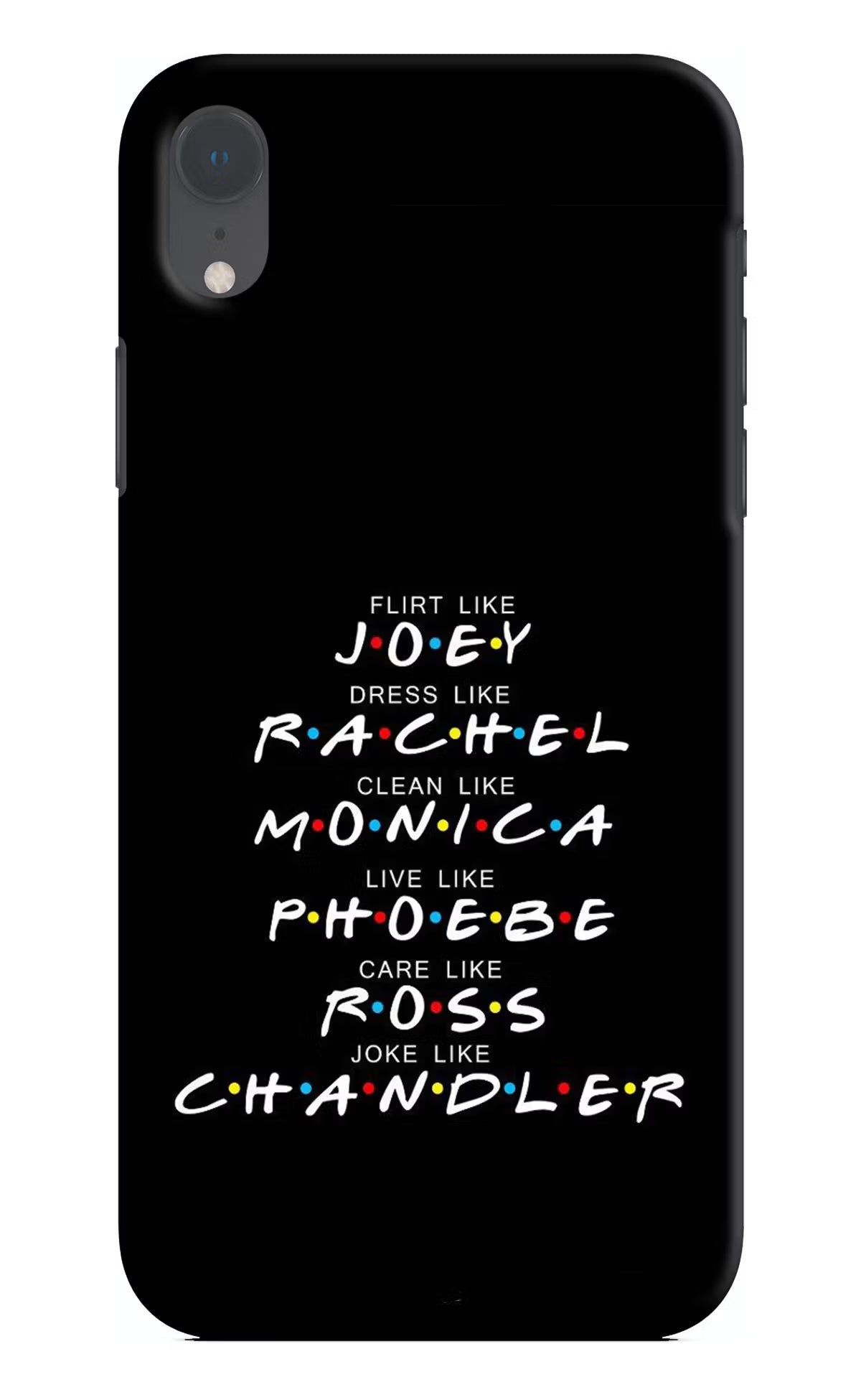 FRIENDS Character iPhone XR Hard Case Back Cover by Casekaro