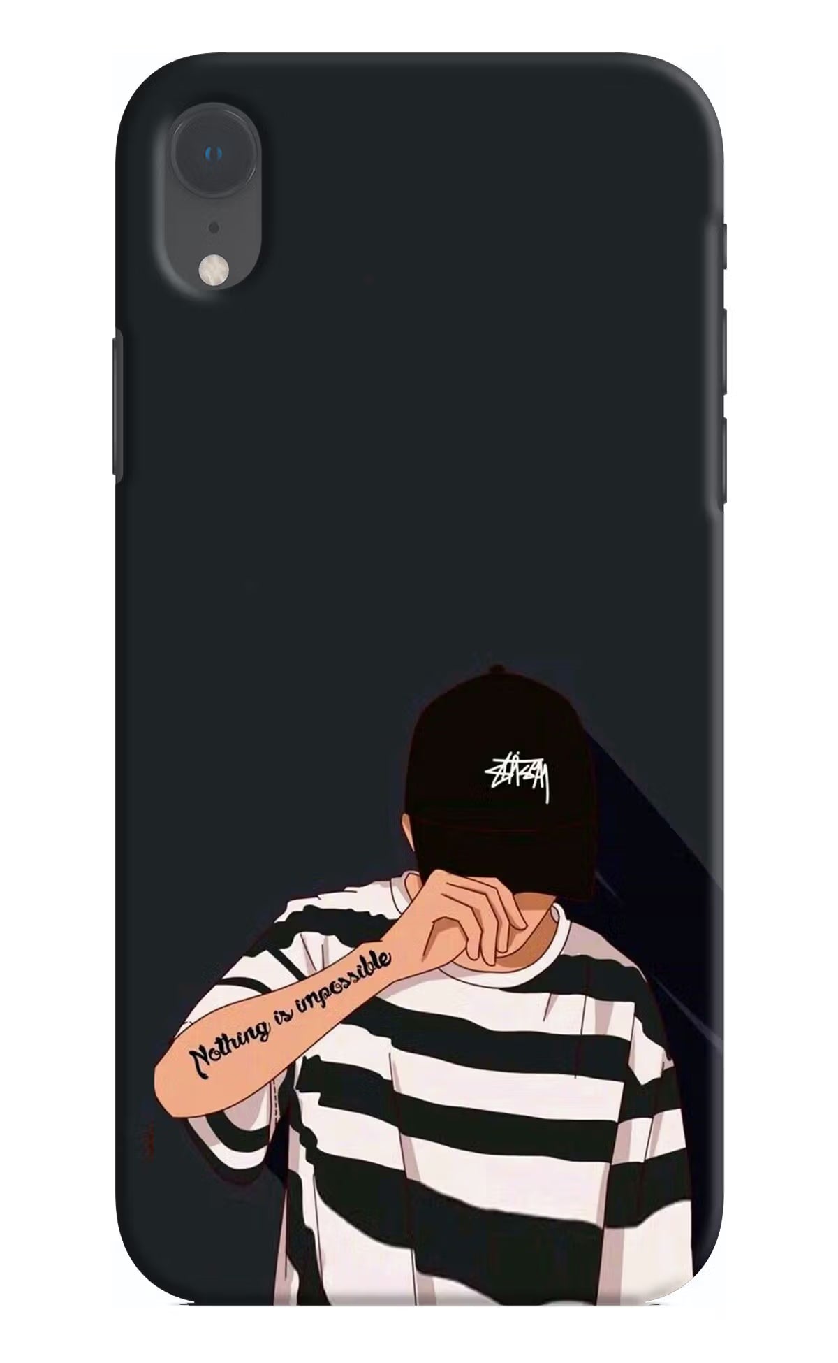 Aesthetic Boy iPhone XR Hard Case Back Cover by Casekaro