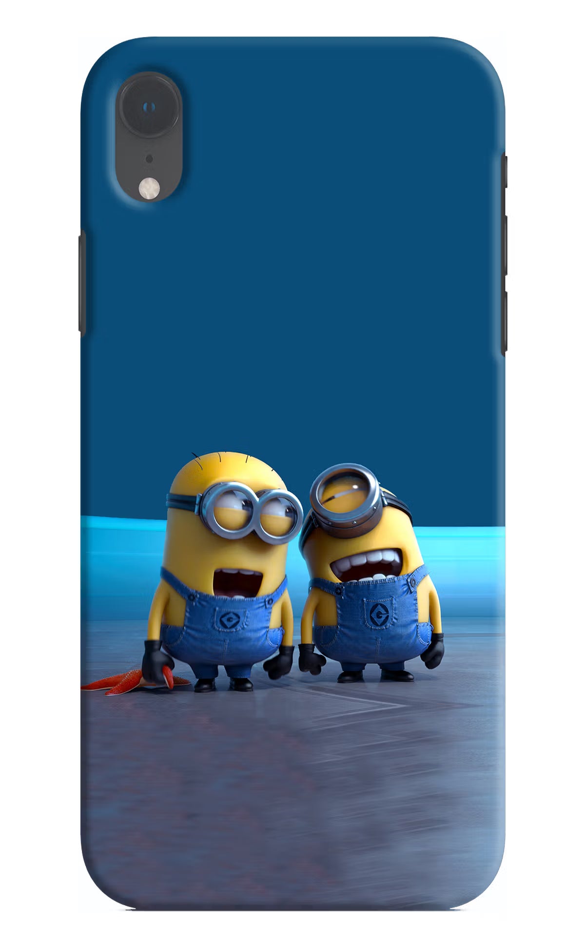Minion Laughing iPhone XR Hard Case Back Cover by Casekaro