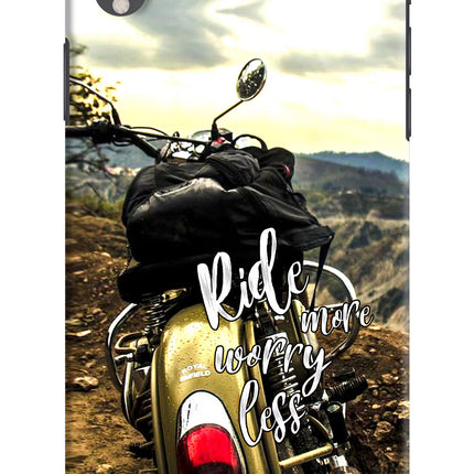 Ride More Worry Less iPhone XR Hard Case Back Cover by Casekaro
