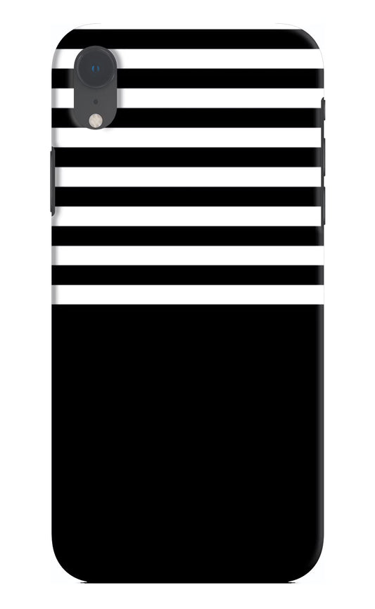 Black and White Print iPhone XR Hard Case Back Cover by Casekaro