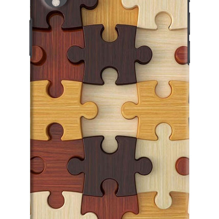 Wooden Puzzle iPhone XR Hard Case Back Cover by Casekaro