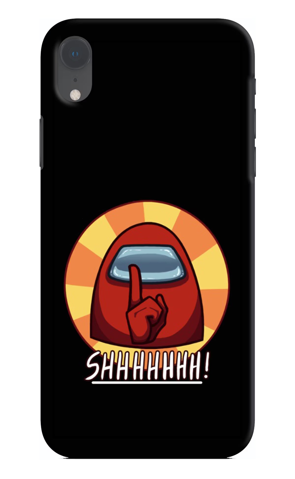 Among Us Shhh! iPhone XR Hard Case Back Cover by Casekaro