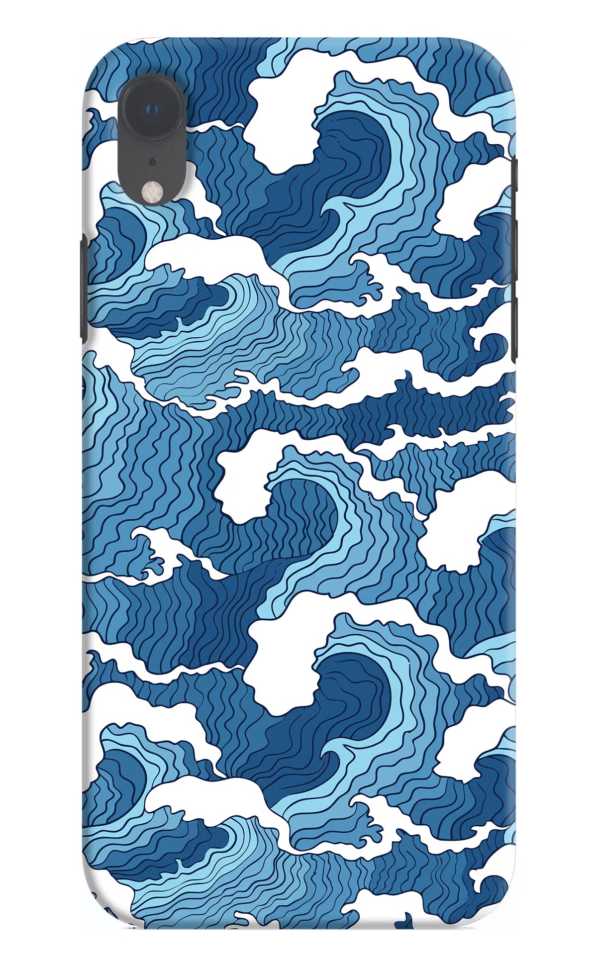 Blue Waves iPhone XR Hard Case Back Cover by Casekaro