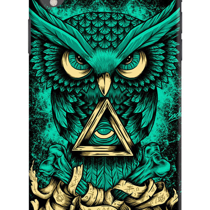 Green Owl iPhone XR Hard Case Back Cover by Casekaro