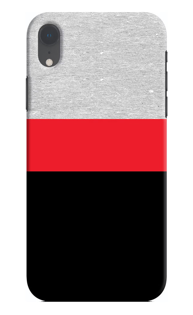 Tri Color Pattern iPhone XR Hard Case Back Cover by Casekaro