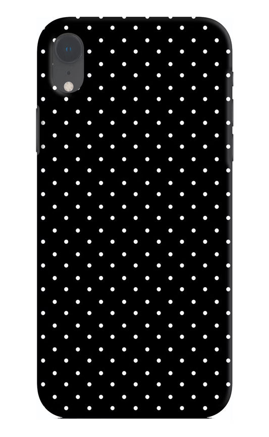 White Dots iPhone XR Hard Case Back Cover by Casekaro