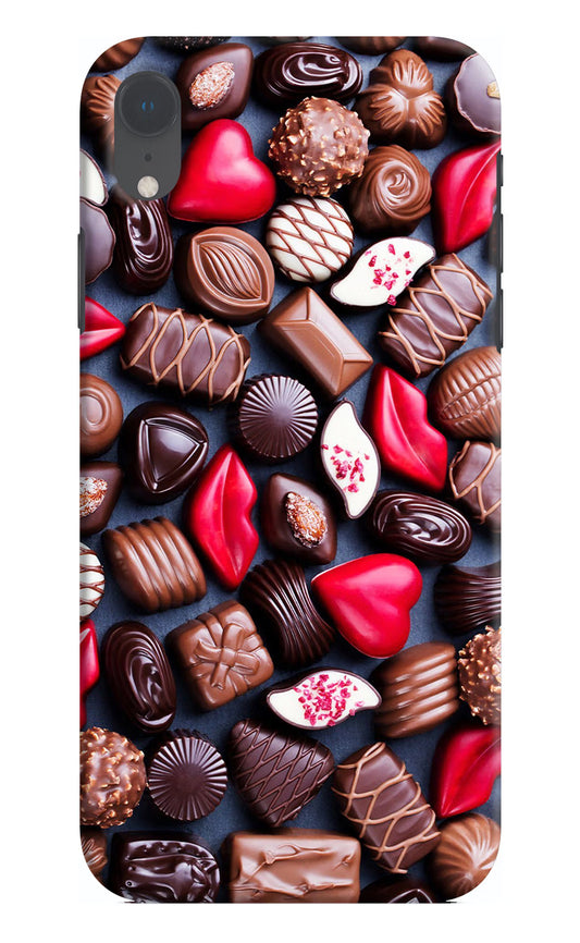 Chocolates iPhone XR Hard Case Back Cover by Casekaro
