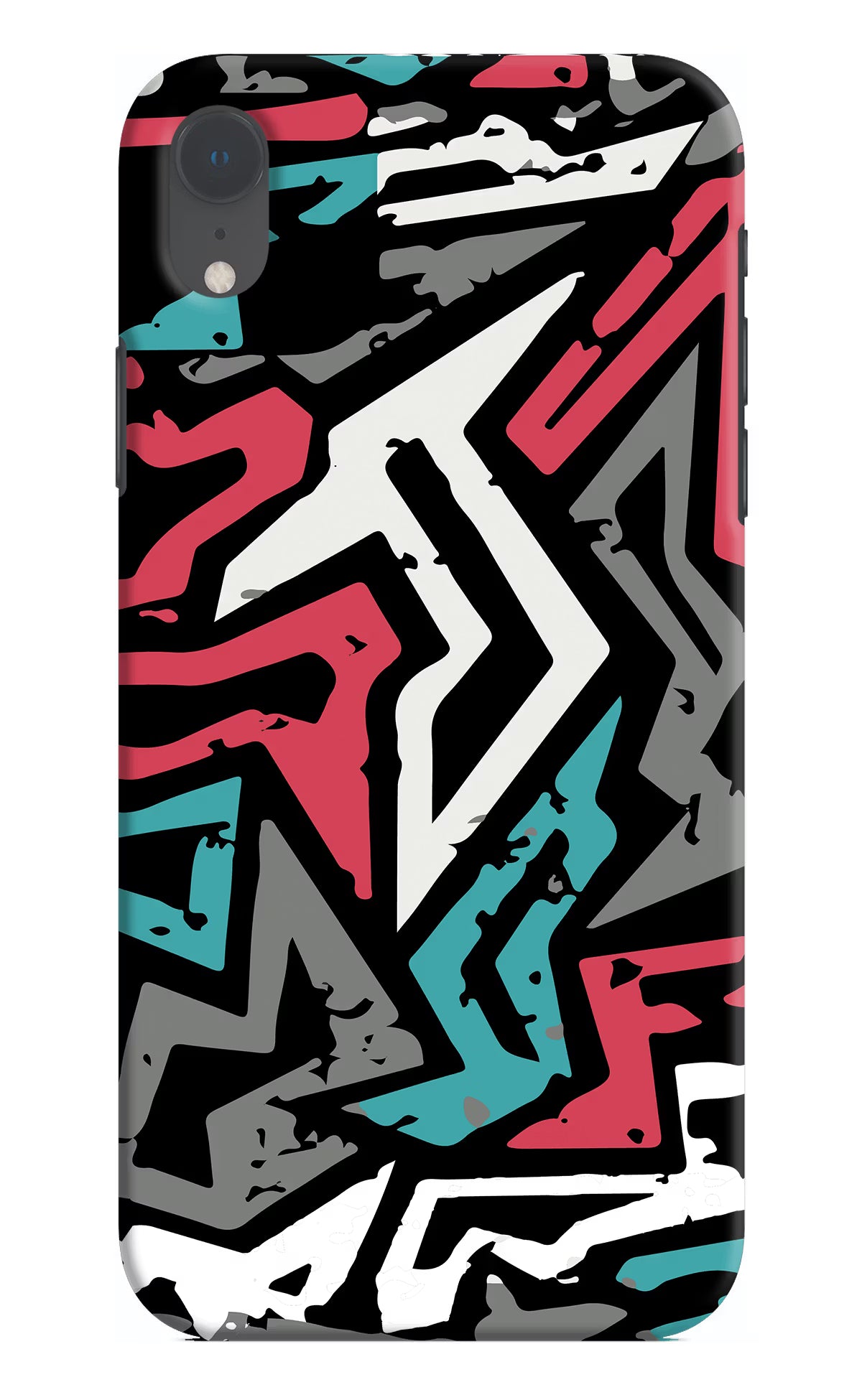 Geometric Graffiti iPhone XR Hard Case Back Cover by Casekaro