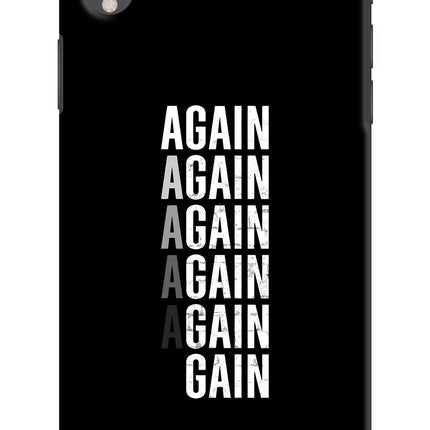 Again Again Gain iPhone XR Hard Case Back Cover by Casekaro
