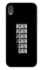 Again Again Gain iPhone XR Hard Case Back Cover by Casekaro