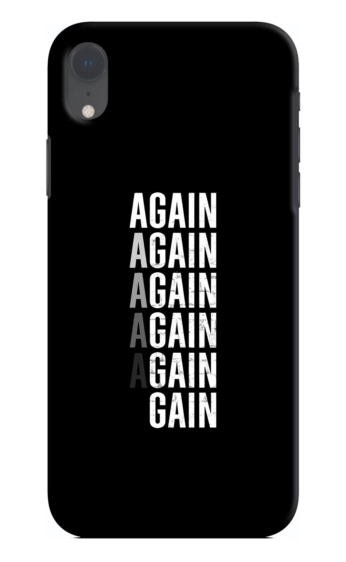 Again Again Gain iPhone XR Hard Case Back Cover by Casekaro
