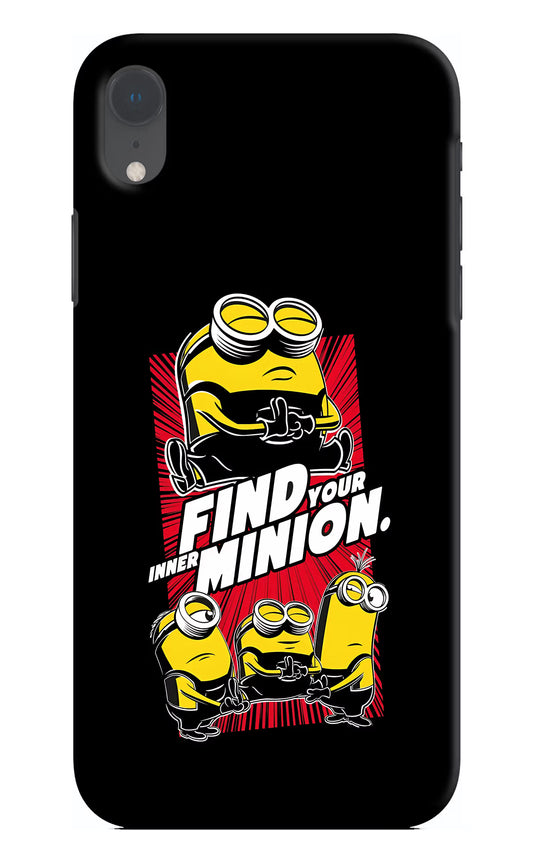 Find your inner Minion iPhone XR Hard Case Back Cover by Casekaro