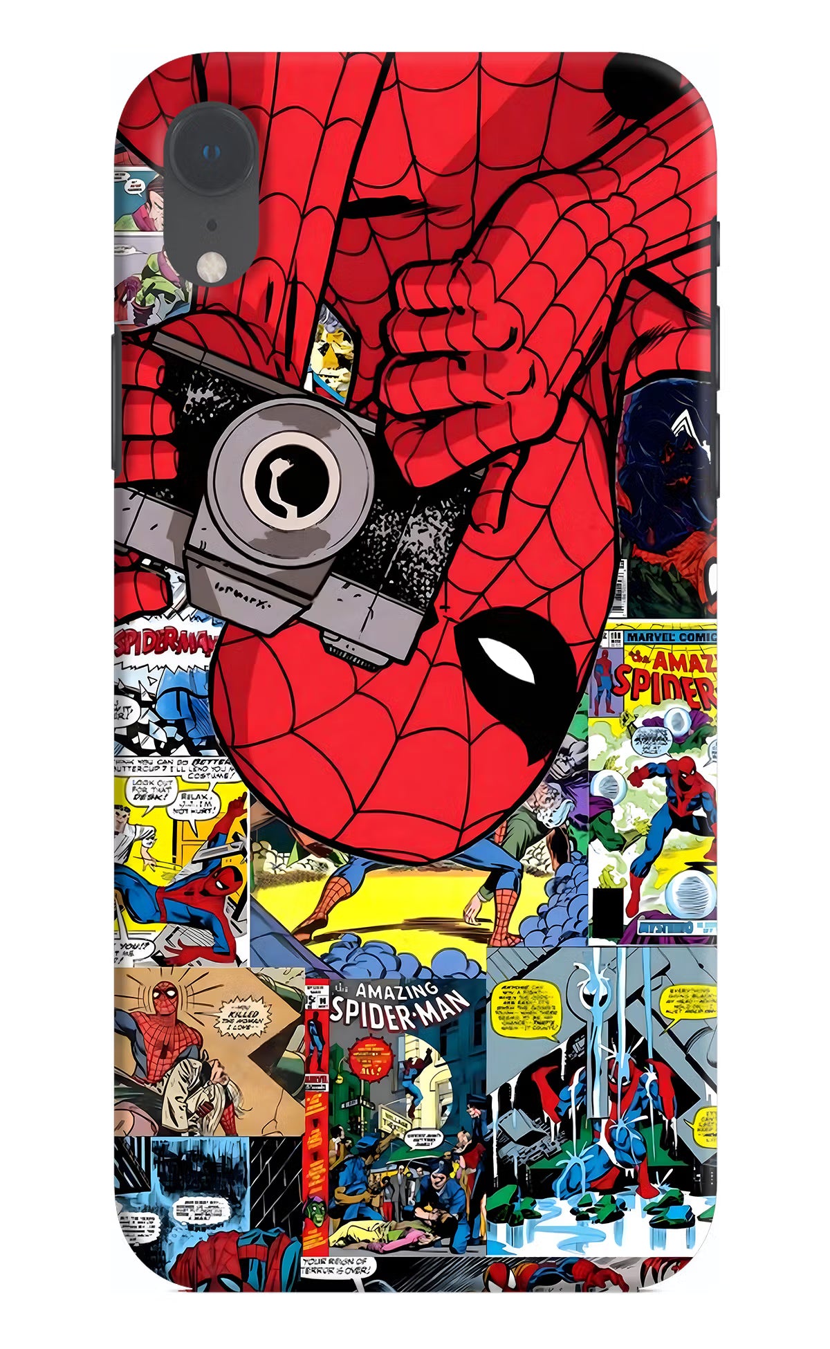 Spider Man iPhone XR Hard Case Back Cover by Casekaro