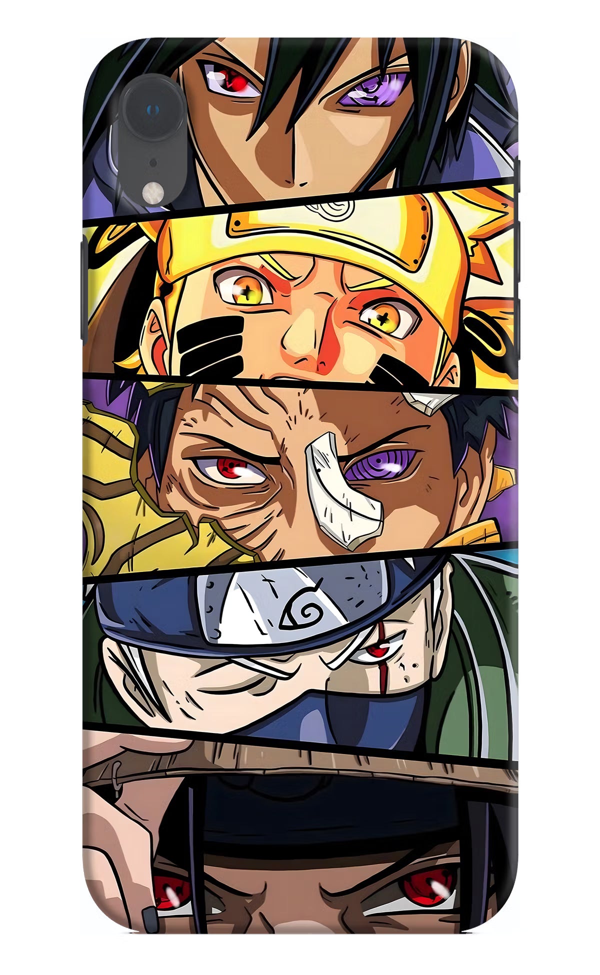 Naruto Character iPhone XR Hard Case Back Cover by Casekaro