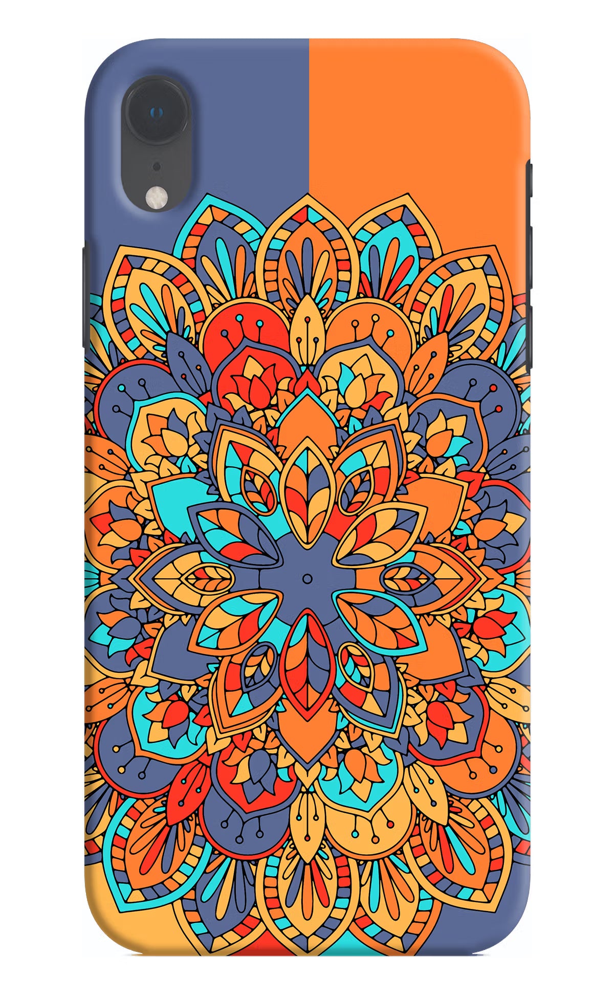 Color Mandala iPhone XR Hard Case Back Cover by Casekaro