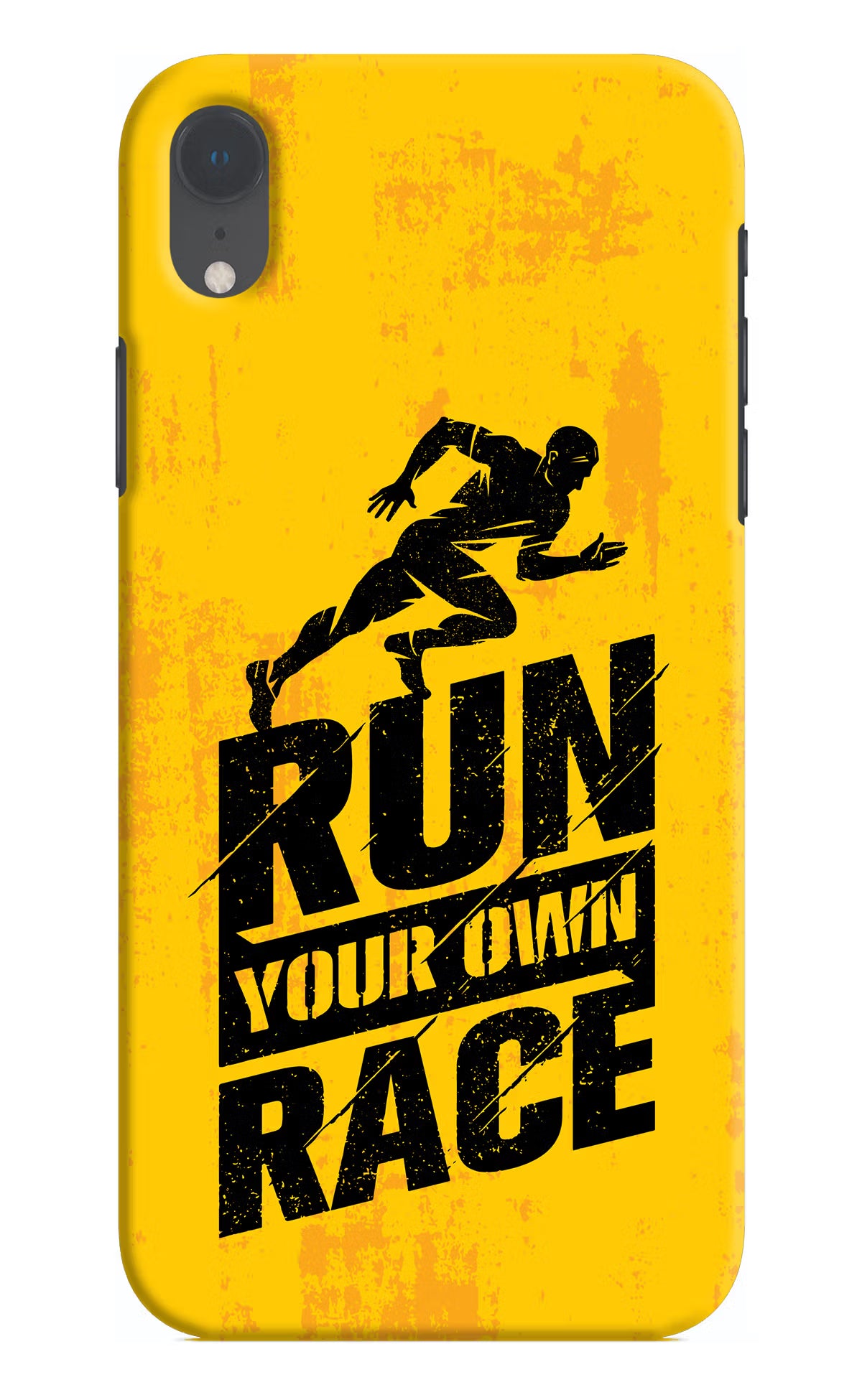 Run Your Own Race iPhone XR Hard Case Back Cover by Casekaro