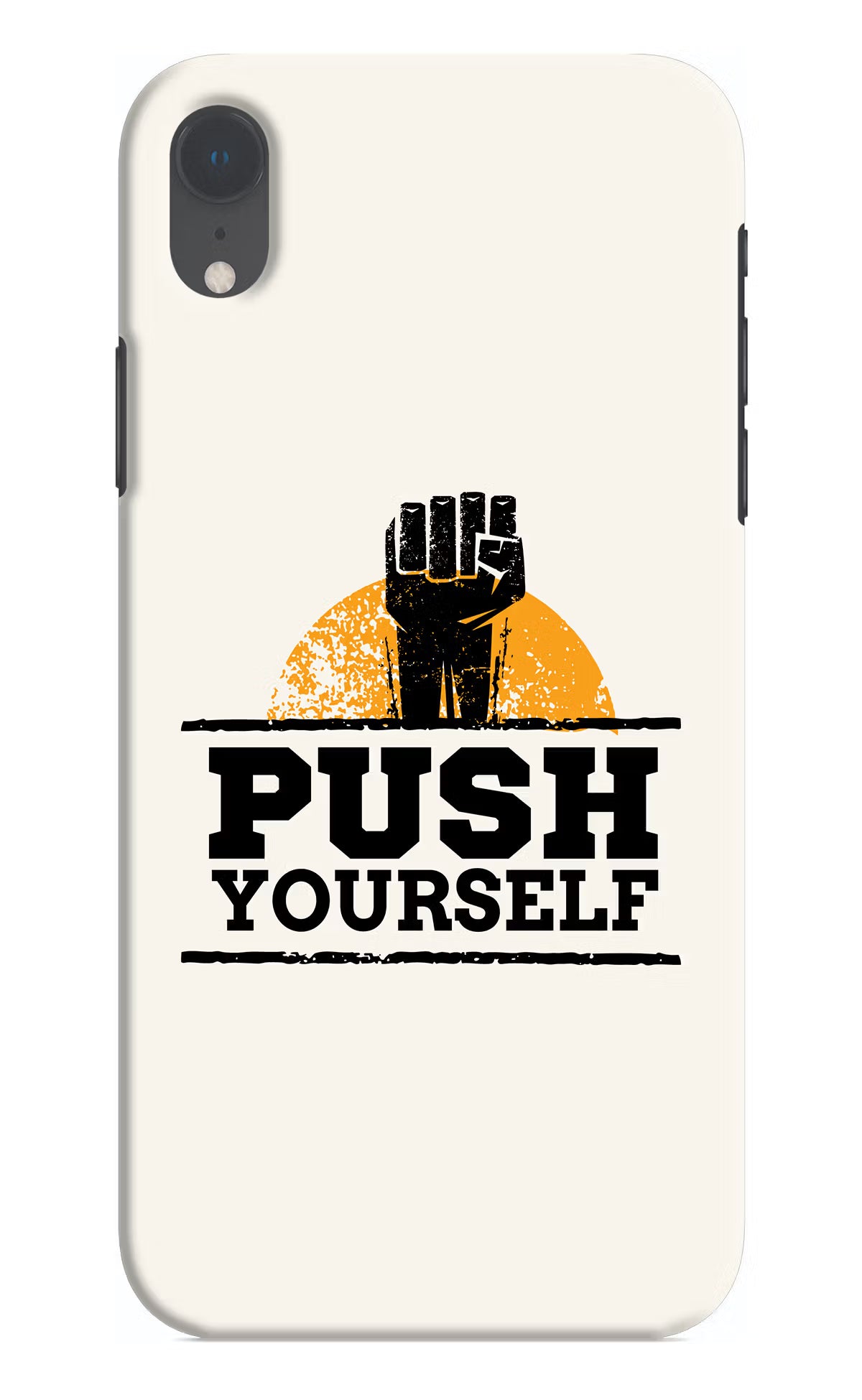 Push Yourself iPhone XR Hard Case Back Cover by Casekaro