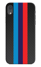 BMW Stripes Pattern iPhone XR Hard Case Back Cover by Casekaro