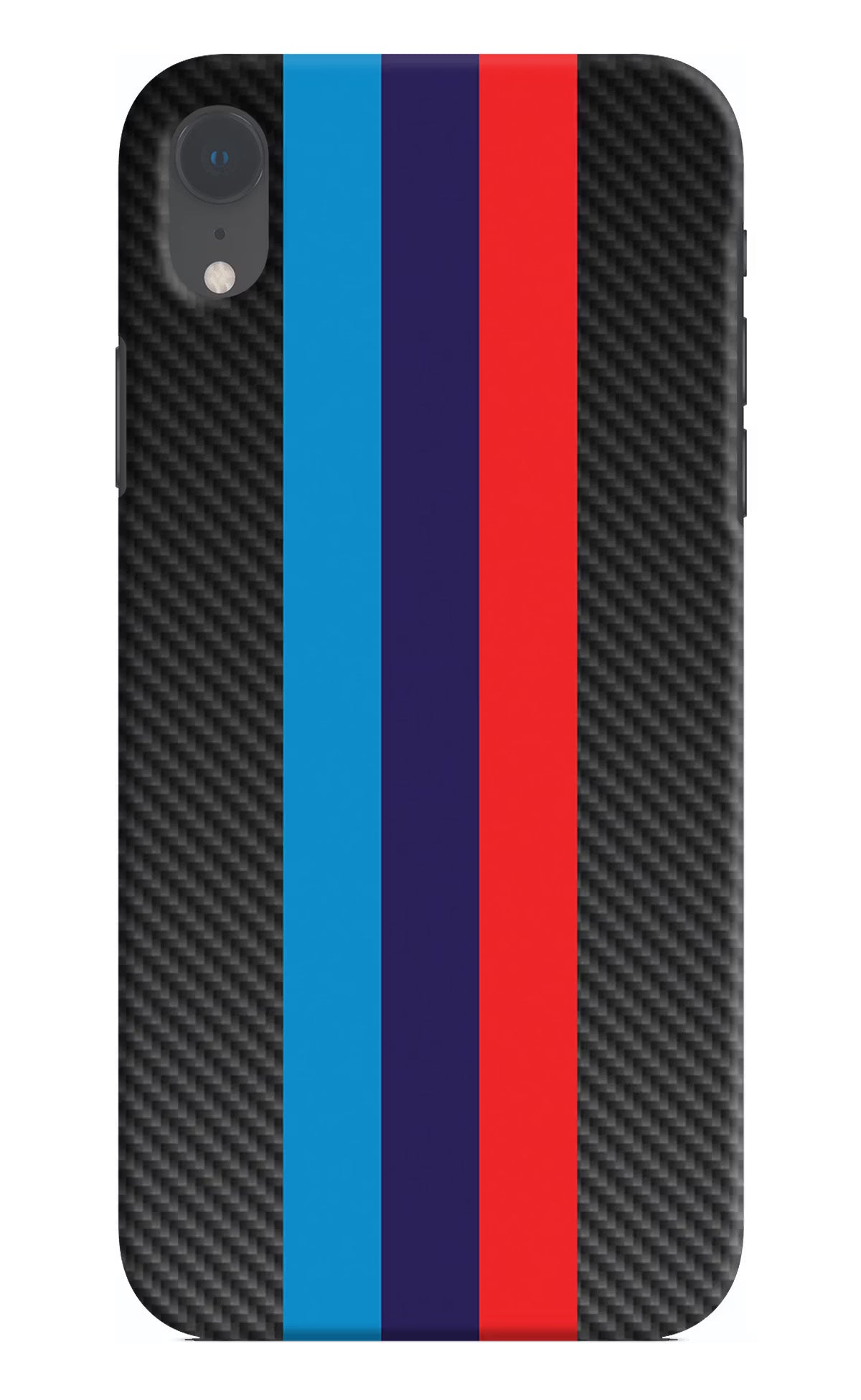 BMW Stripes Pattern iPhone XR Hard Case Back Cover by Casekaro