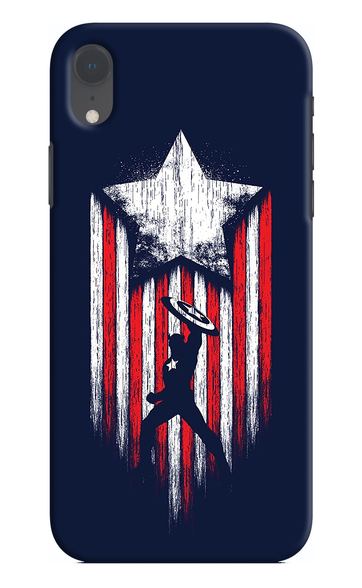 Captain America Marvel Art iPhone XR Back Cover