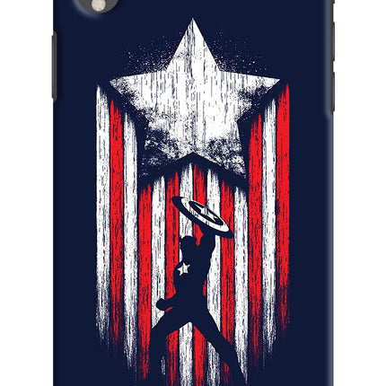 Captain America Marvel Art iPhone XR Hard Case Back Cover by Casekaro
