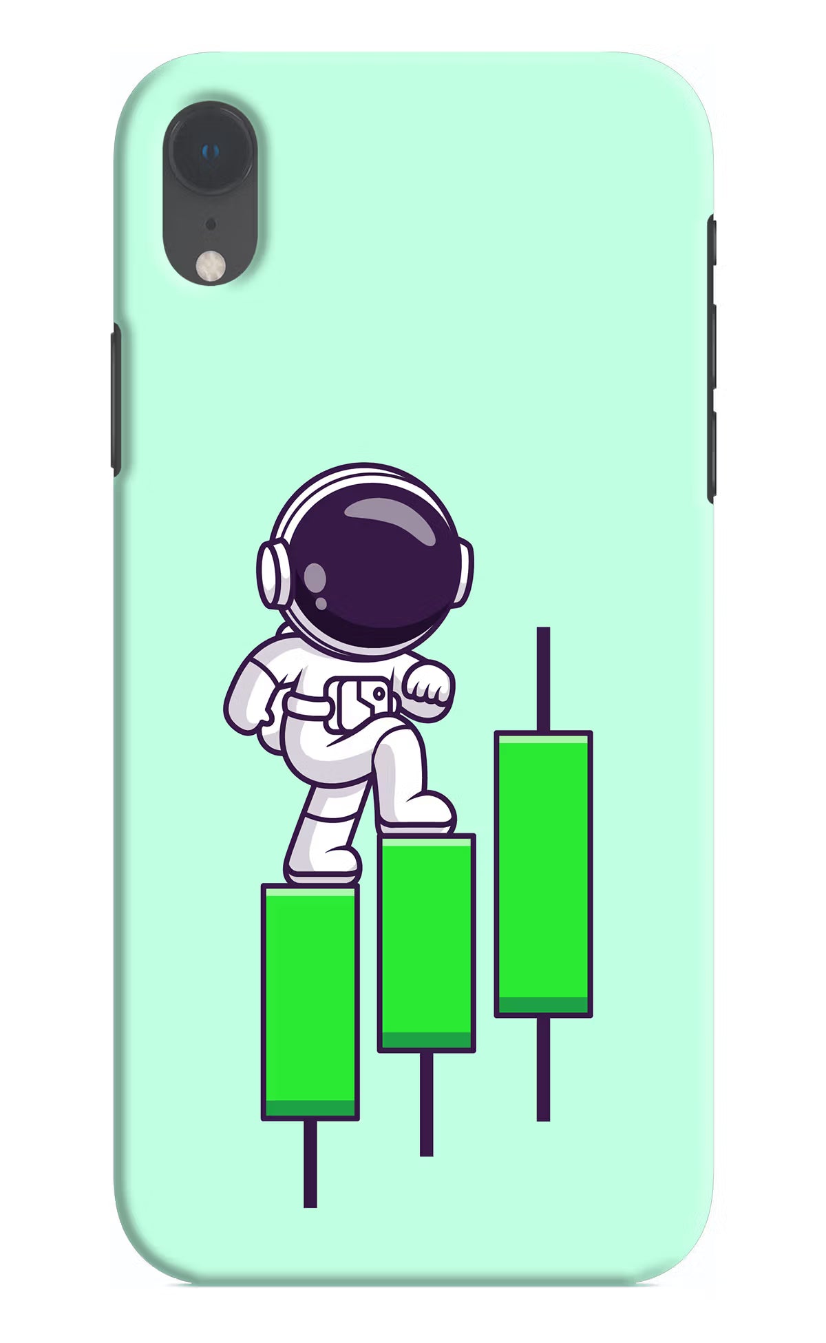 Astronaut Trader iPhone XR Hard Case Back Cover by Casekaro