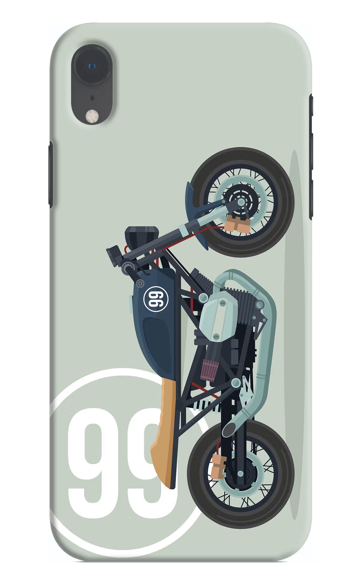 Classic Cafe Racer 99 iPhone XR Hard Case Back Cover by Casekaro