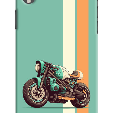 Striped Moto Drift iPhone XR Hard Case Back Cover by Casekaro