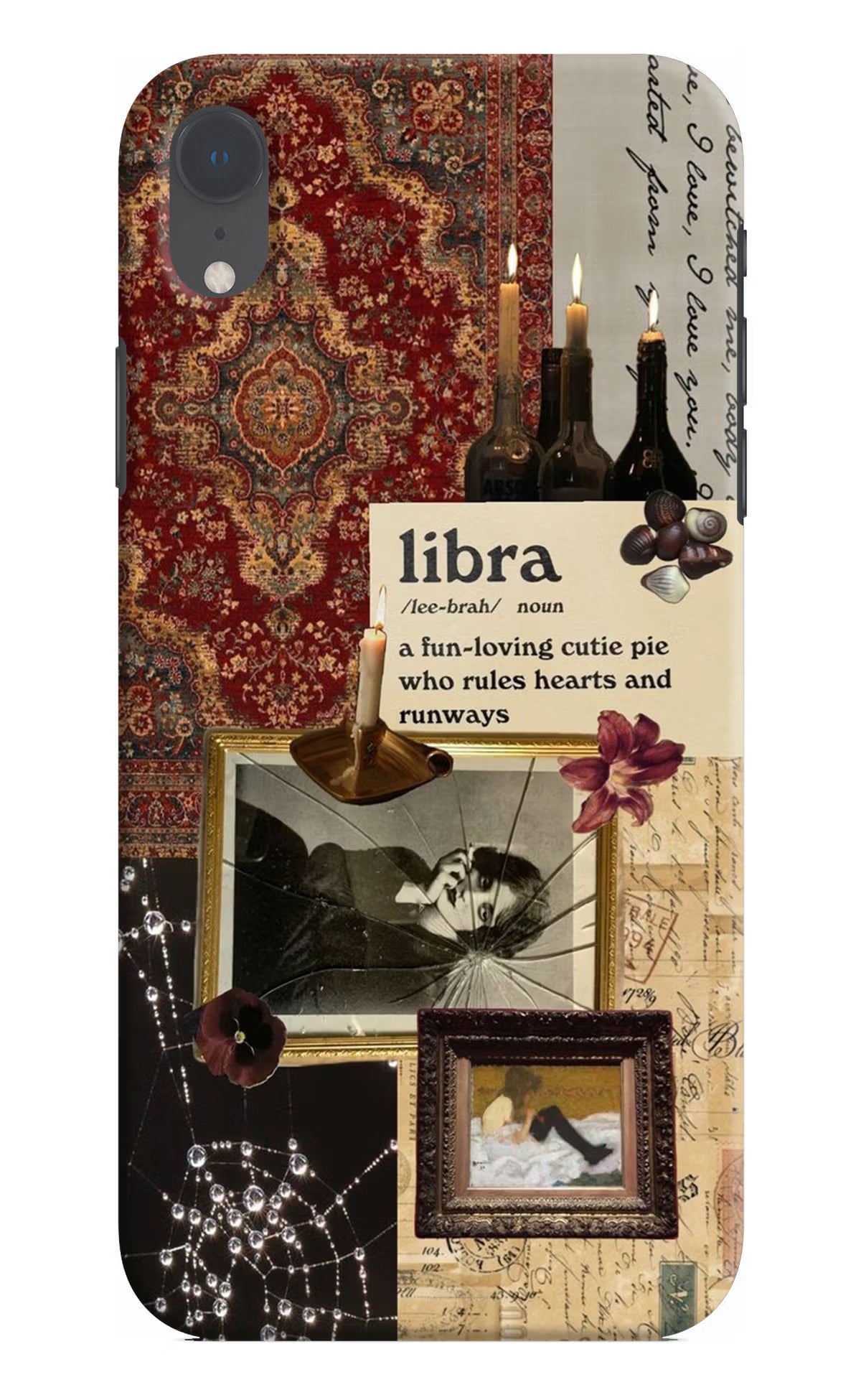 Libra Zodiac iPhone XR Hard Case Back Cover by Casekaro