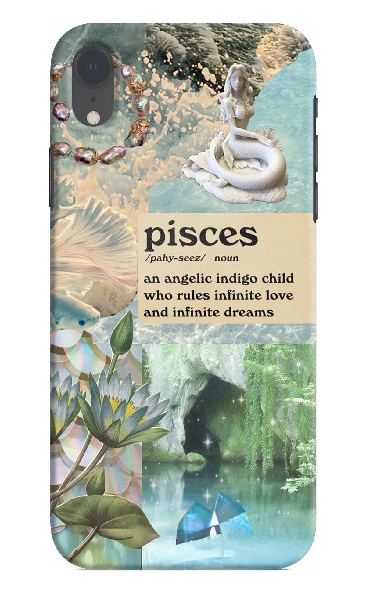 Pisces Zodiac iPhone XR Hard Case Back Cover by Casekaro