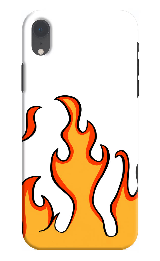 Fired Up – White iPhone XR Hard Case Back Cover by Casekaro