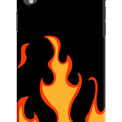 Fired Up – Black iPhone XR Hard Case Back Cover by Casekaro