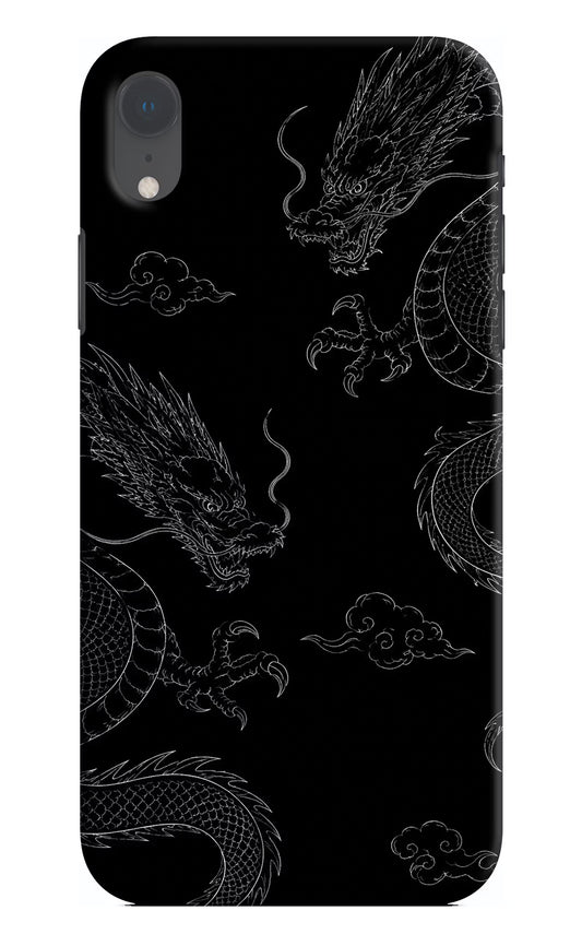Twin Dragons iPhone XR Hard Case Back Cover by Casekaro