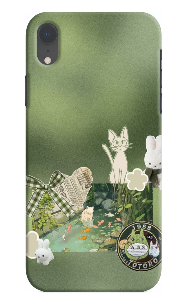 Aesthetic anime iPhone XR Hard Case Back Cover by Casekaro
