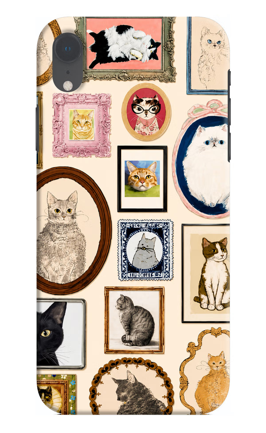 Mirror Cats iPhone XR Back Cover, Hard case