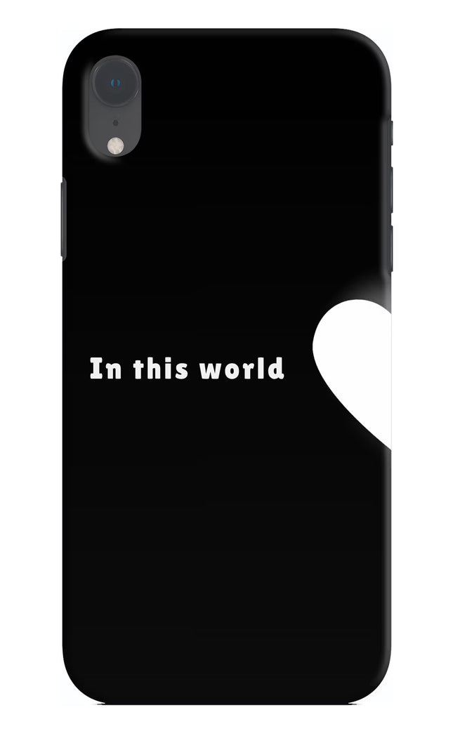 This World iPhone XR Hard Case Back Cover by Casekaro