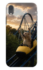 Rollercoaster Dog iPhone XR Hard Case Back Cover by Casekaro