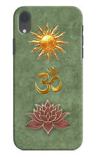 Om & Lotus iPhone XR Back Cover