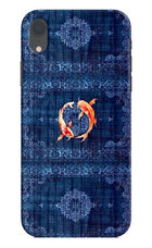 Koi Blue iPhone XR Hard Case Back Cover by Casekaro