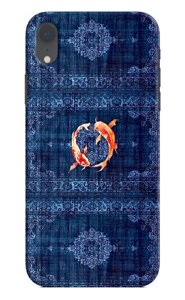 Koi Blue iPhone XR Hard Case Back Cover by Casekaro