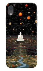 Space Monk iPhone XR Hard Case Back Cover by Casekaro