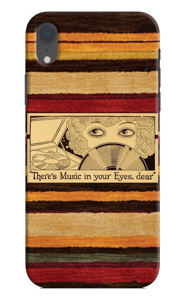 Vinyl Stripes iPhone XR Hard Case Back Cover by Casekaro