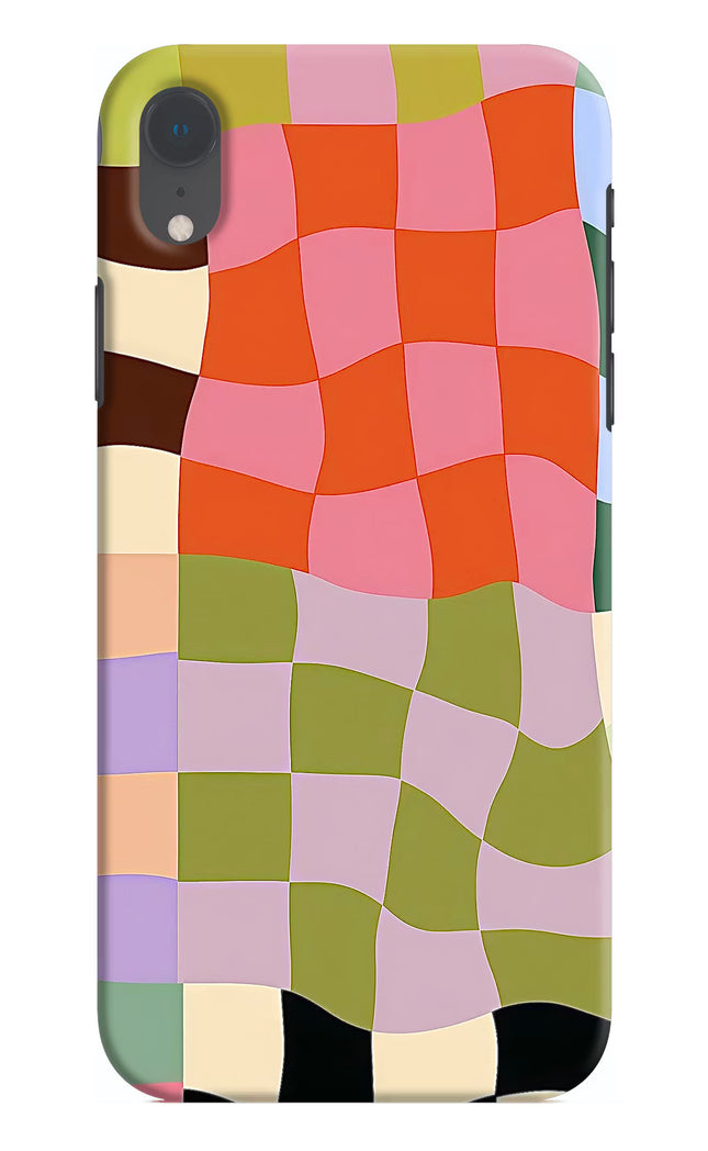Wavy Grid iPhone XR Hard Case Back Cover by Casekaro