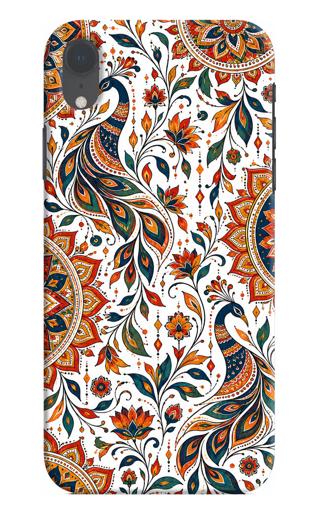 White Mayura iPhone XR Hard Case Back Cover by Casekaro