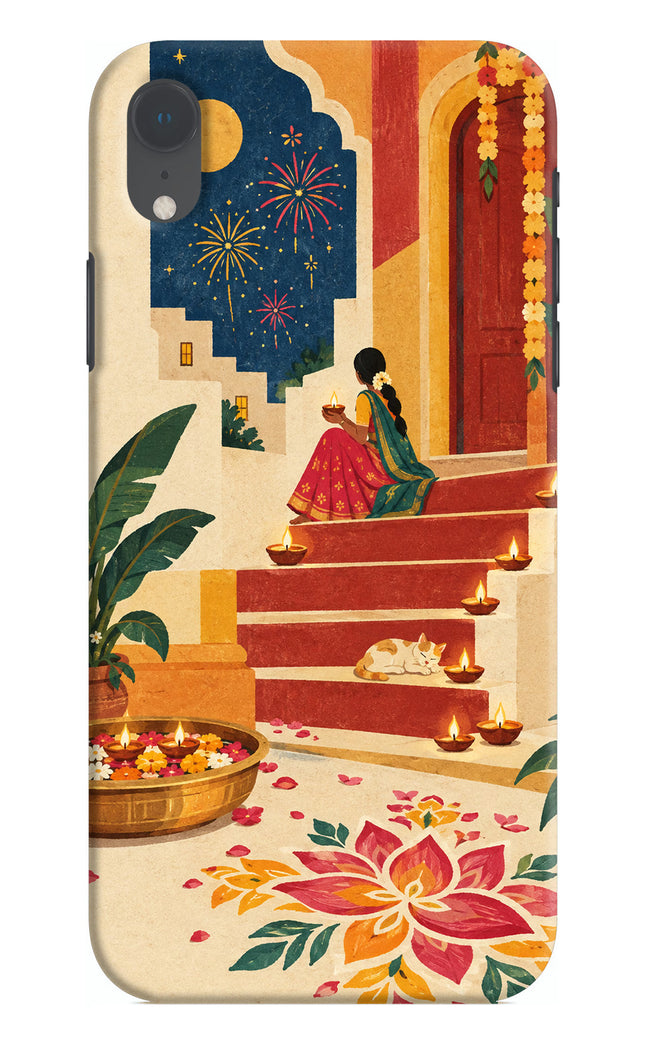 Diwali Rangoli iPhone XR Hard Case Back Cover by Casekaro