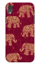 Maroon Elephant iPhone XR Hard Case Back Cover by Casekaro
