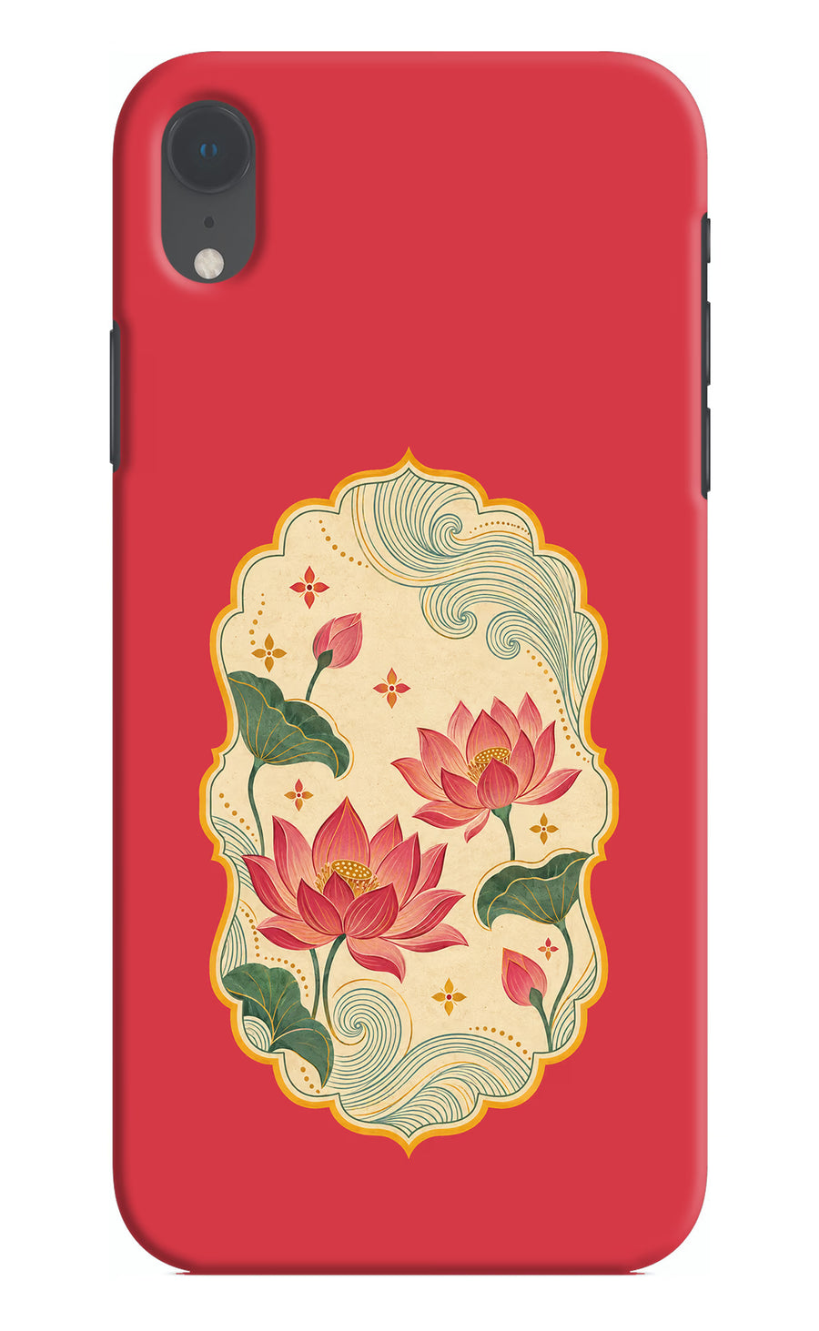 Pink Lotus iPhone XR Back Cover, Hard case