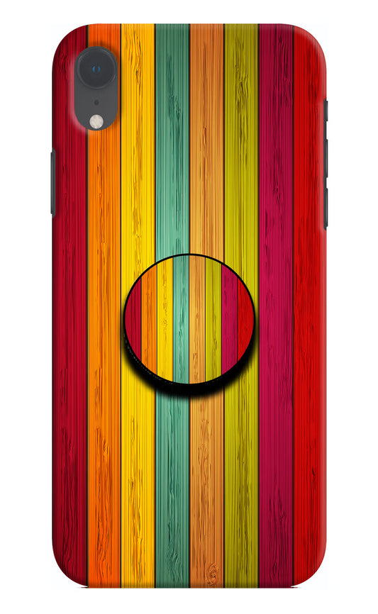 Multicolor Wooden iPhone XR Pop Case by Casekaro